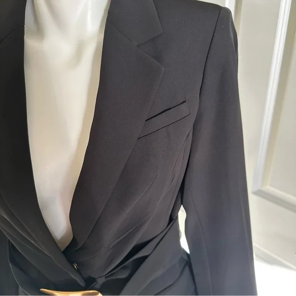 Donna Karan Black Blazer with Gold Accent - Picture 6 of 9